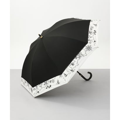 ビューランス Beaurance （ビューランス） 切継ぎ刺繍 晴雨兼用ショート傘（1段スライド） （ブラック）