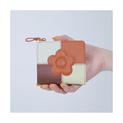 マリークワント MARY QUANT パッチワーク ウォレット （テラコッタ）