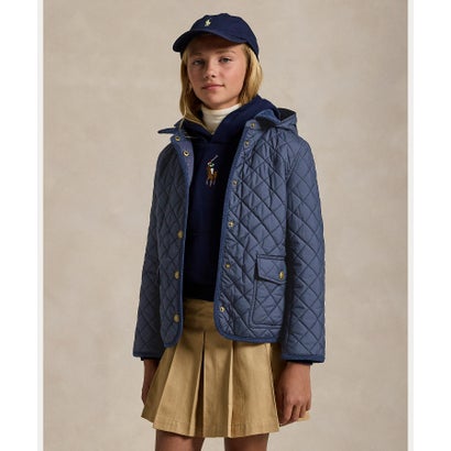 ポロ ラルフ 置き目レン POLO RALPH LAUREN (ガールズ 7才～16才)キルテッド ウォーターリペラント バーン 上衣 （410米国海軍）