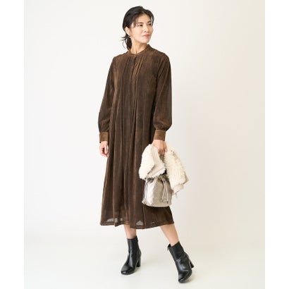 ジョルジュ・レッシュ GEORGES RECH ジオメトリックフロッキーワンピース （ブラウン）