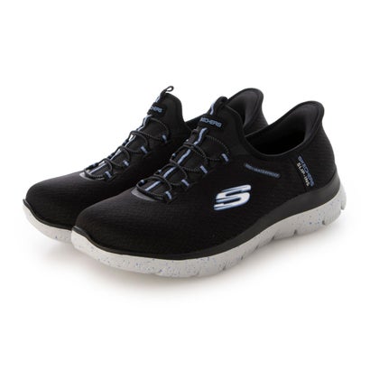 スケッチャーズ SKECHERS レディース スニーカー スリッポン SKECHERS SUMMITS BEST CHOICE ワイド 幅広 ハンズフリー スリップインズ 防水 150199W （ブラック）
