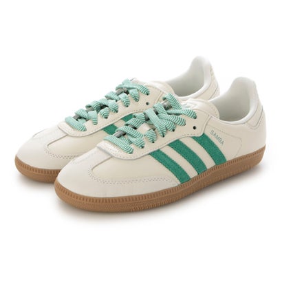 アディダス オリジナルス adidas Originals adidas アディダスオリジナルス SAMBA OG W サンバ レザースニーカー JI3906 シューズ 白 緑 レディース メンズ （Off White-Green(JI3906)）