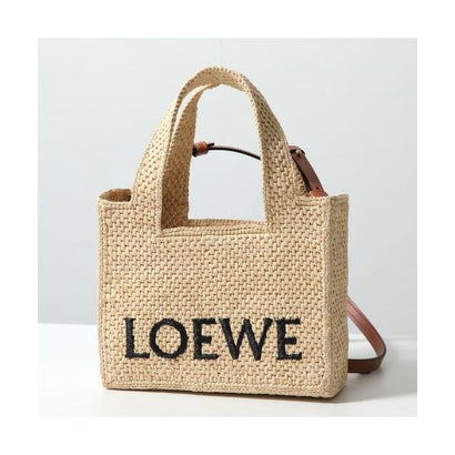 ロエベ LOEWE LOEWE かご御徒面子 FONT TOTE MINI ALF1V46X01 （2123/NATURAL/ベージュ）