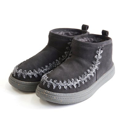 ミネトンカ MINNETONKA ニットステッチボアブーツ 24m07-chr (CHARCOAL)|LOCOMALL(ロコンド公式ストア)