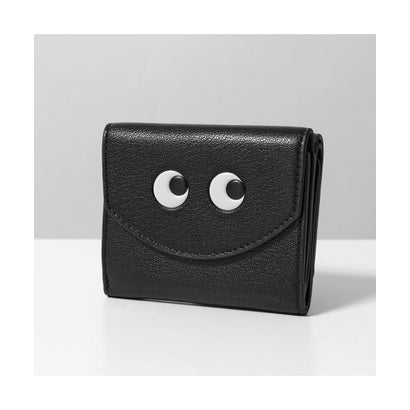 アニヤハインドマーチ Anya Hindmarch ANYA HINDMARCH 三つ折り紙入れ Mini TriFold Eyes （195645/BLACK-黒いこと）