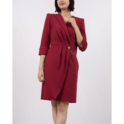 リナシメント RINASCIMENTO タックデザインカシュクールワンピース （Bordeaux Rosso）｜LOCOMALL（ロコンド公式ストア）