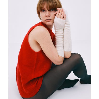 エレガンセーゼ elegancese 【elegancese】sheer knit vest （レッド）