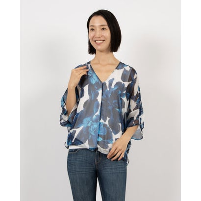 フェイズ エイト Phase Eight Syra Silk Blouse (Blue)|LOCOMALL(ロコンド公式ストア)