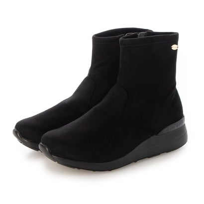 ルコックスポルティフ le coq sportif 【雨水相応う】ヒールアップショートブーツ（LCS アンジェ II） （黒いことスエードクロス）