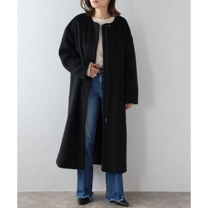 ボンジュールサガン BONJOUR SAGAN パイピングシャギーロングコート （BLACK） 7,350円