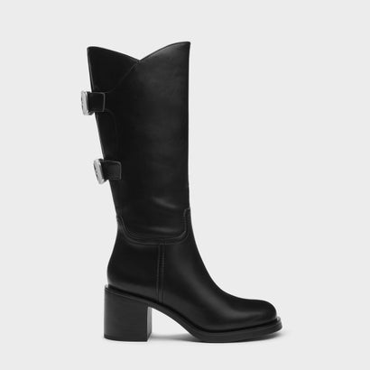 Masei マセイ グロメットストラップロングブーツ（Black）