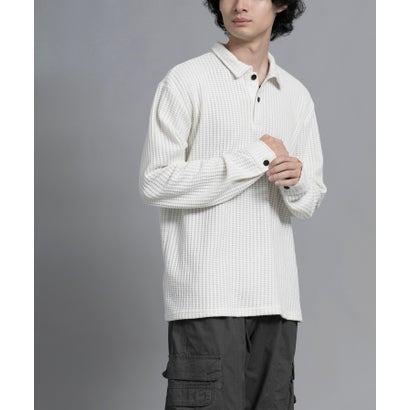 アイモハ aimoha aimoha men Textured Comfort Polo Sweater （オフホワイト） 4,479円