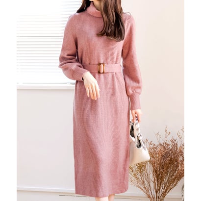 ジュリアブティック JULIA BOUTIQUE 女性らしさ溢れるゆるふわ感。オフタートルマーメイドソフトニットワンピース （ピンク）｜LOCOMALL（ロコンド公式ストア）