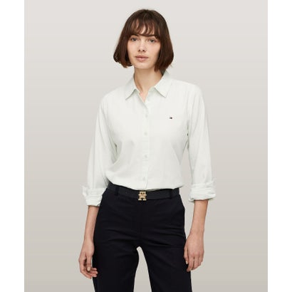 トミー ヒルフィガー TOMMY HILFIGER オックスフォードコットンレギュラーシャツ （ライトグリーン）
