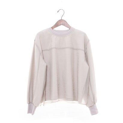 エグランティーヌ EGLANTINE シフォンレイヤードカットソー （グレイッシュベージュ） Tシャツ・カットソー-トップス