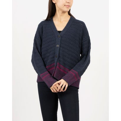 リナシメント RINASCIMENTO クロッシェバイカラーカーディガン （var.Blu Navy）｜LOCOMALL（ロコンド公式ストア）