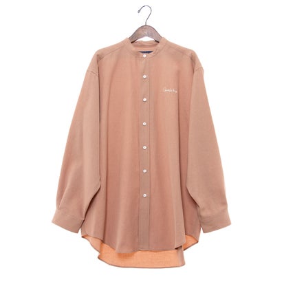 グッティーズバーグ Gootty's Burg オリジナルビンテージ加工 ノーカラービックシャツ （PINK）