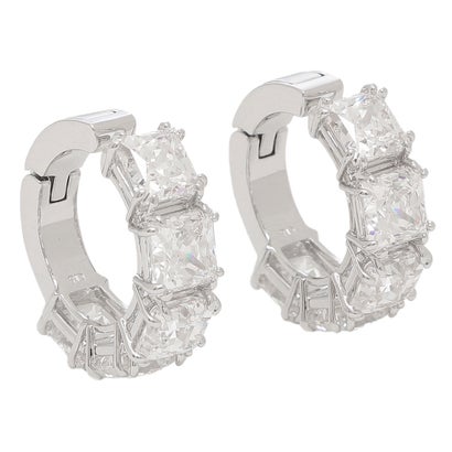 楽天市場】スワロフスキー イヤリング マトリックス ホワイト シルバー