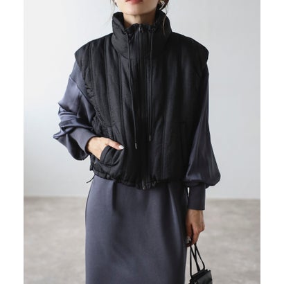 ボンジュールサガン BONJOUR SAGAN 中綿ショートベスト （BLACK）