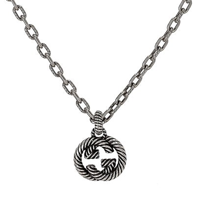 グッチ GUCCI 604155-J8400 首飾り ユニ一発やる （しろがね色）