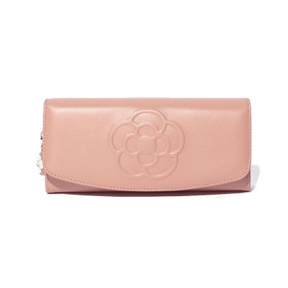 クレイサス CLATHAS ワッフル フラップ長財布 (ピンク)