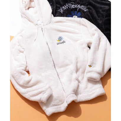 ワットイットイズント 芸術バイ マークゴンザレス (What it isNt) ART BY MARKGONZALES 【What it isNt】ボア BIG ジップ パーカー （象牙色）
