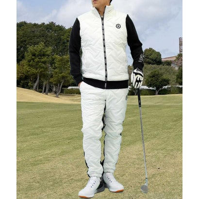 トップイズム TopIsm ゴルフ 中綿上下セットアップ メンズ ゴルフウェア GIORNO SEVEN ジョルノセブン アウター 中綿ジャケット ブルゾン ゴルフパンツ 秋冬 (1-ホワイト)|LOCOMALL(ロコンド公式ストア)