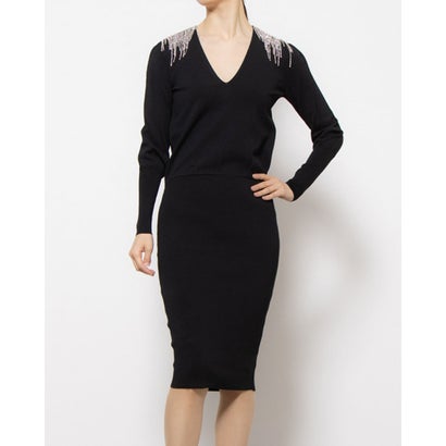 フェイズ エイト Phase Eight Nieves Embellished Shoulder Dress （Black）｜LOCOMALL（ロコンド公式ストア）