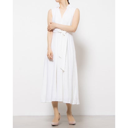 位相角 八つ Phase Eight Becky Tie Front Midi Dress （White）