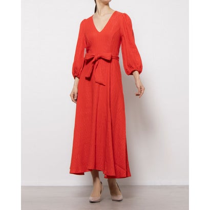 フェイズ エイト Phase Eight Marilyn Puff Sleeve Midi Dress （Orange）