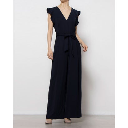 フェイズ エイト Phase Eight Kallie V Neck Frill Jumpsuit （Navy）
