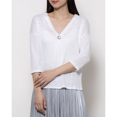 フェイズ エイト Phase Eight Leah Linen Top （White）