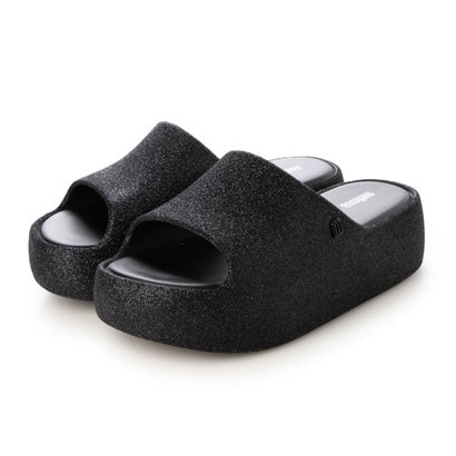 メリッサ melissa MELISSA FREE PLATFORM SLIDE GLITTER AD (GLITTER BLACK)