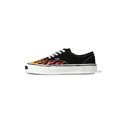 カミヤ KAMIYA Herc Fire Pattern Vulcanized Sneaker （BLACK）
