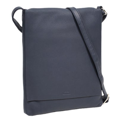 シーカー SEEKER MATTE ソフトレザー縦型フラップショルダー （ネイビー）