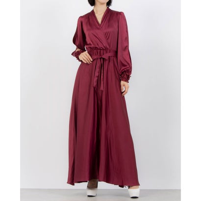 リナシメント RINASCIMENTO 3Dフラワーベルトマキシワンピース （Bordeaux Rosso）
