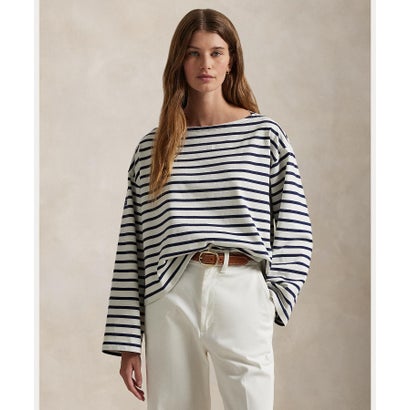 ポロ ラルフ 置き目レン POLO RALPH LAUREN ストライプド 猪牙のど首 マリナー プルオーバー （410米国海軍）