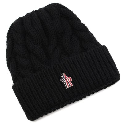 モンクレール MONCLER 帽子 ニット帽 ビーニー GRENOBLE グルノーブル ブラック レディース MONCLER 3B00003 M1172 999 （BLACK）