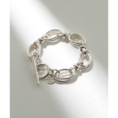 フィリップ オーディベール PHILIPPE AUDIBERT オーバルデザインチェーンブレスレット bracelet Elki laiton BRS5578 （シルバー）