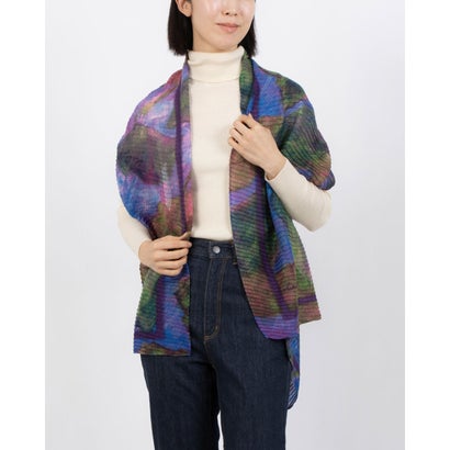 デシグアル Desigual リーフ柄のスカーフ （ピンク/レッド）