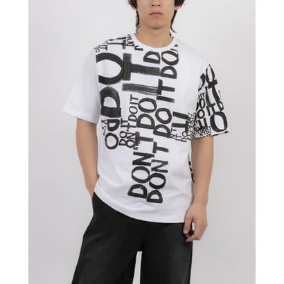 デシグアル Desigual 文字記号刷り上げるプルオーバー （白いこと）