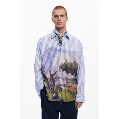 デシグアル Desigual 風景柄のシャツ （ブルー）