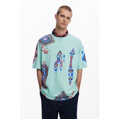 デシグアル Desigual MADAGASCAR プルオーバー遊撃手捩り （緑であること）※色見は日本人青写真着付ける色です
