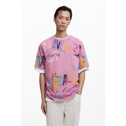 デシグアル Desigual MARK プルオーバー遊撃手捩り （サクラ色/赤いこと）