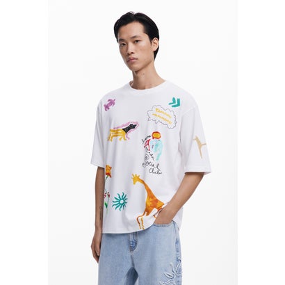 デシグアル Desigual ROC プルオーバー遊撃手捩り （白いこと）