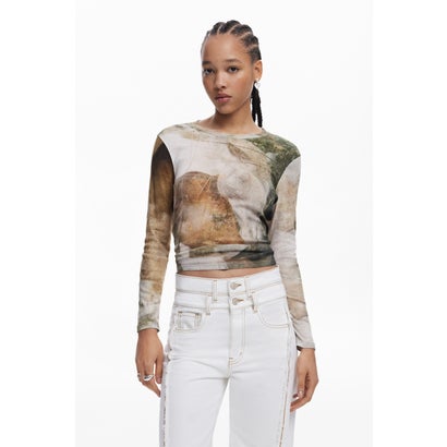 デシグアル Desigual TSHORSE Tシャツロングスリーブ （ブラウン）｜LOCOMALL（ロコンド公式ストア）