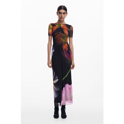 デシグアル Desigual ROTERDAMJV ワンピースショートスリーブ （グレー/ブラック）