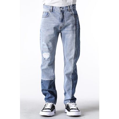 イチロクキューイチ 1691 Asymmetrical Straight Denim Pants （Indigo）