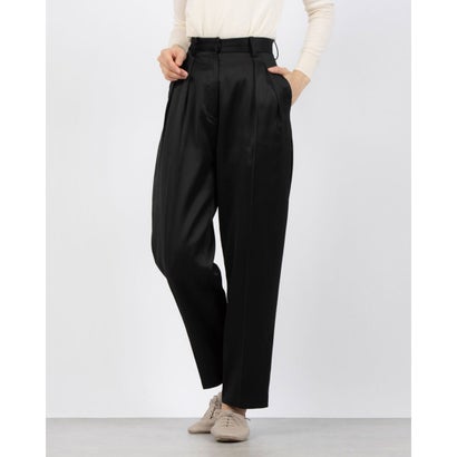 クラネ CLANE BRIGHT TWILL IN TUCK PANTS/BLACK/0 （BLACK）