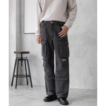 スラッシャー THRASHER 9ポケットデニムカーゴパンツ （黒いこと）